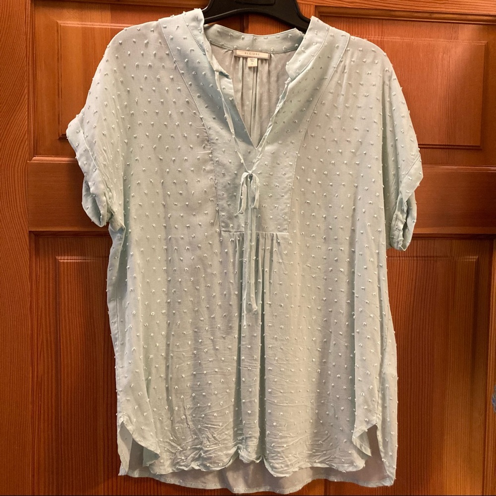 PLEIONE short sleeve blouse, mint green, size S